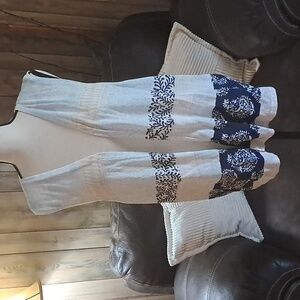 Chico's Sleeveless Open Front Linen Vest Cardigan Boho Lightweight Resort